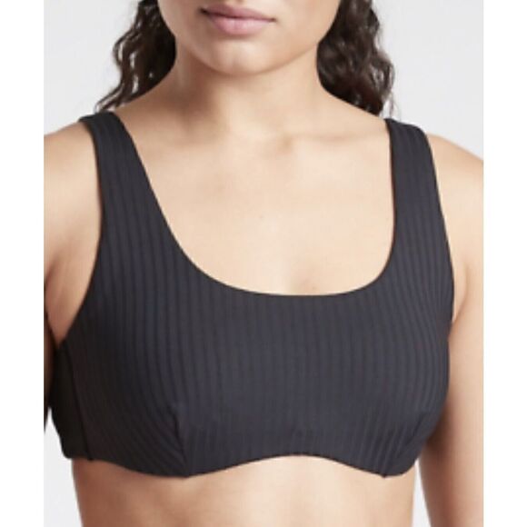 NWT Athleta Amazon Rib Bra Bikini Cup Top 34 B - Picture 1 of 5